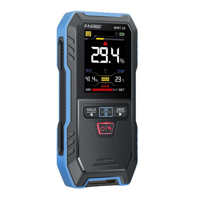 FNIRSI Wood Panel Moisture Tester Wall Surface Humidity Detector, Blue