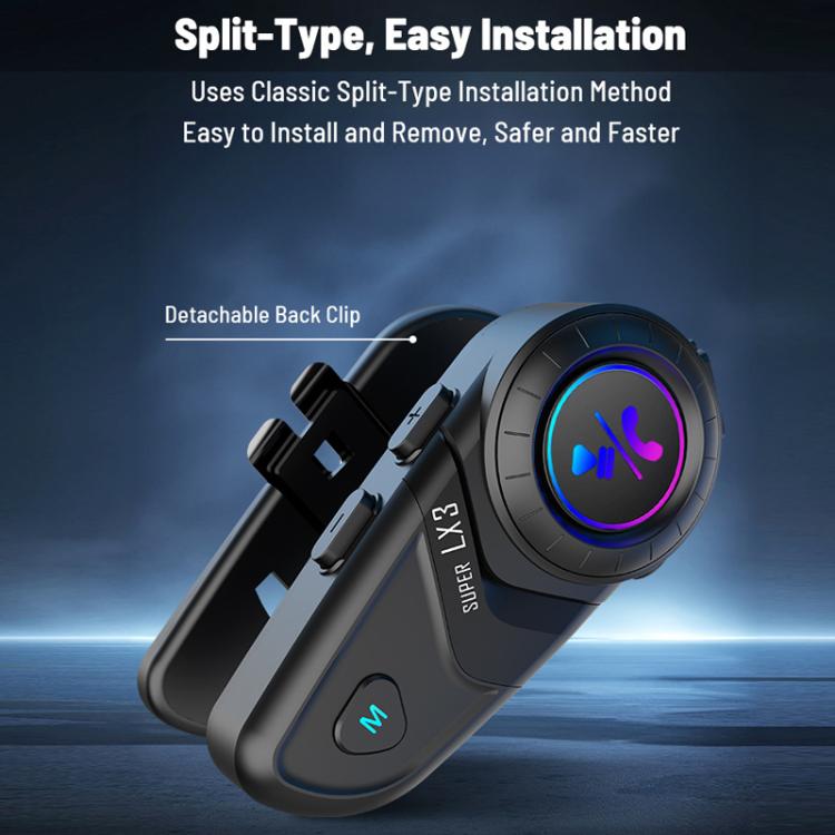 Motorcycle Helmet Waterproof Wireless Bluetooth Earphone, LX3