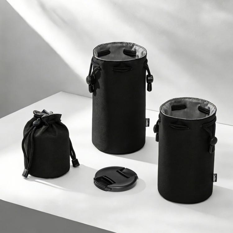 Camera Lens Pouch Lightweight Soft Shockproof Camera Inner Case, Cwatcun D296 Small, Cwatcun D296 Medium, Cwatcun D296 Large