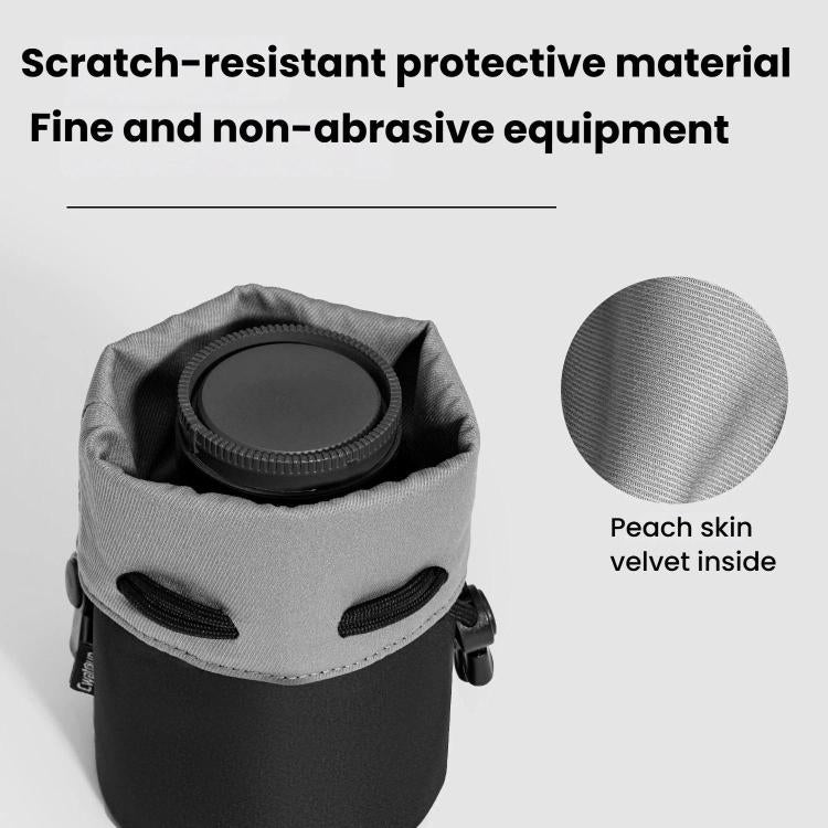 Camera Lens Pouch Lightweight Soft Shockproof Camera Inner Case, Cwatcun D296 Small, Cwatcun D296 Medium, Cwatcun D296 Large