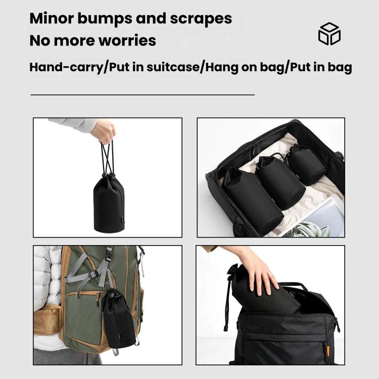 Camera Lens Pouch Lightweight Soft Shockproof Camera Inner Case, Cwatcun D296 Small, Cwatcun D296 Medium, Cwatcun D296 Large