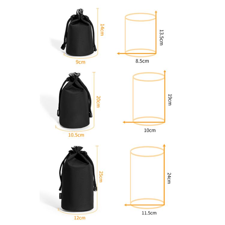 Camera Lens Pouch Lightweight Soft Shockproof Camera Inner Case, Cwatcun D296 Small, Cwatcun D296 Medium, Cwatcun D296 Large