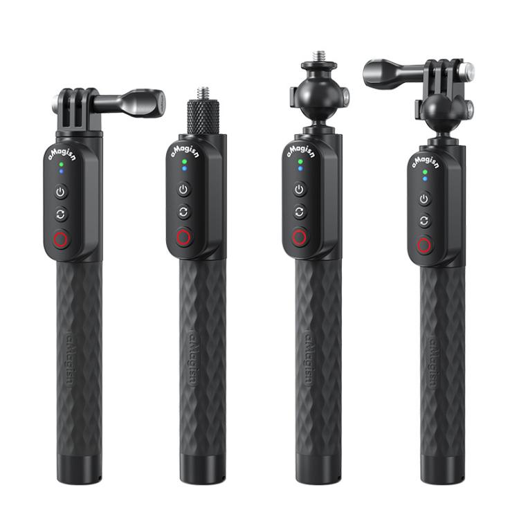 AMagisn Selfie Stick With Remote For Action Cameras & Smartphones, 5.1 Bluetooth, Extendable To 40in, Claw, 1/4 Inch, Ballhead Claw, Ballhead 1/4 Inch