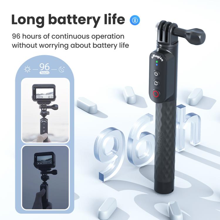 AMagisn Selfie Stick With Remote For Action Cameras & Smartphones, 5.1 Bluetooth, Extendable To 40in, Claw, 1/4 Inch, Ballhead Claw, Ballhead 1/4 Inch
