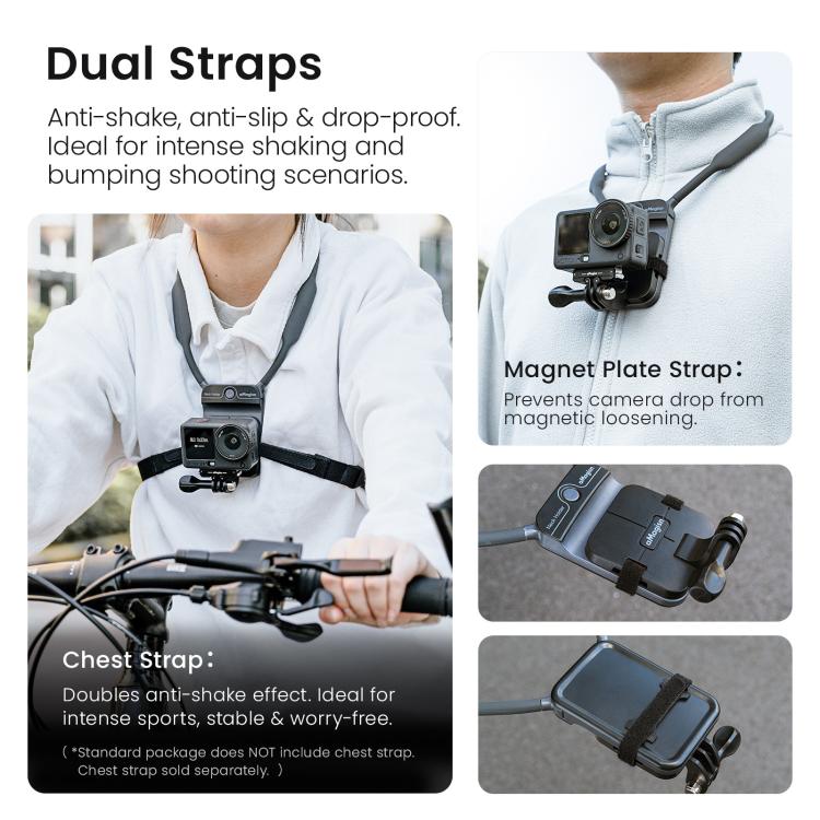 AMagisn Invisible Magnetic Neck Mount For First-Person View Vlogging Compatible With GoPro/Insta360/Smartphones