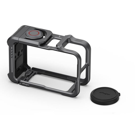 For DJI OSMO Action 5 Pro /4/3 aMagisn Metal Camera Cage2.0 Quick Release Protective Frame with Silicone Lens Cap, Action 5 Pro /4/3 Metal Cage