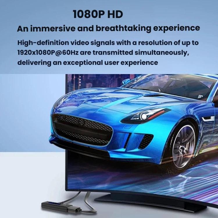 2 In 1 Wireless HDMI Transmitter 60m Mirroring Device Laptops PC 1080P 60Hz Wireless Extender
