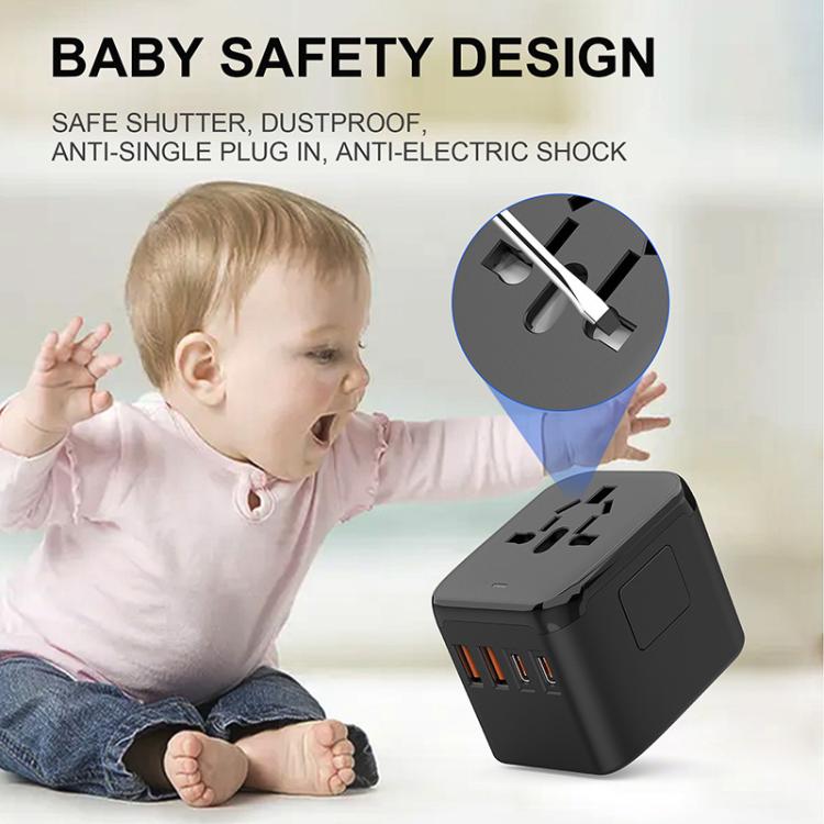 PD20W Multi-Function Travel Charger GaN 2 USB + 2 Type-C Universal Fast Charging, 212PQ
