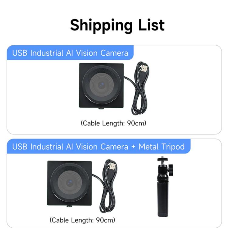 YAHBOOM Industrial USB AI Vision Camera 5MP Distortion-Free Lens, Above 2K Resolution For Raspberry Pi/Jetson/RDK/PC, 5MP No Tripod, 5MP With Metal Tripod