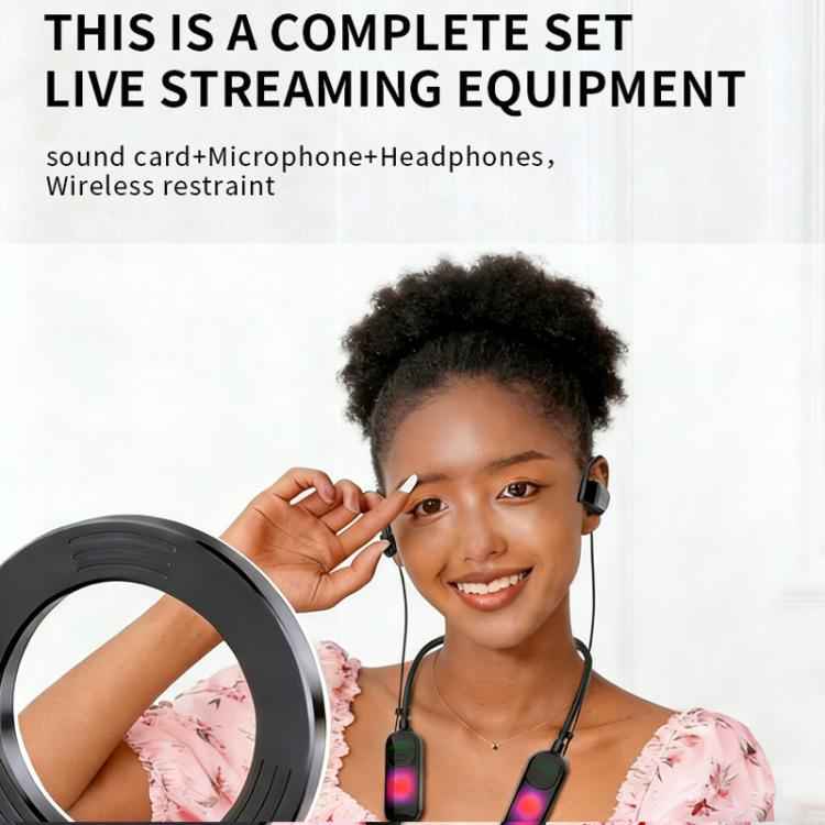 Live Broadcast All-In-One Headset With Sound Card Wireless Neck-Worn Microphone, G10T