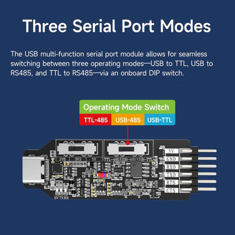 YAHBOOM USB Multi-Protocol Serial Converter Module For STM32, ESP32, RPi, Module, Module + DuPont Wire, Module + DuPont wire + Type-C