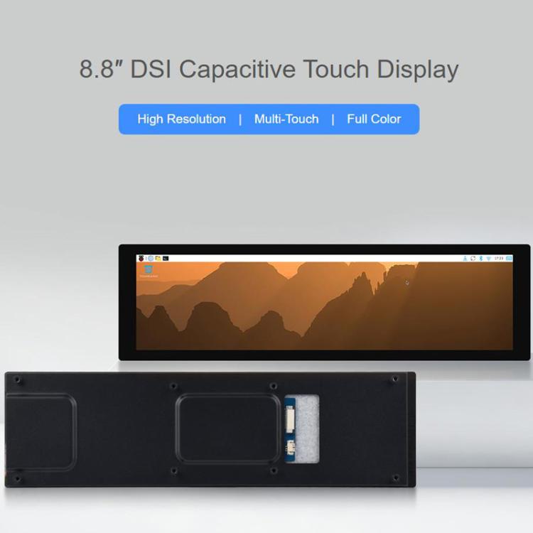 8.8 Inch DSI Capacitive Touch Display, IPS Panel, 10-Point Touch, Supports Backlight Adjustment Via Software, Waveshare 33641