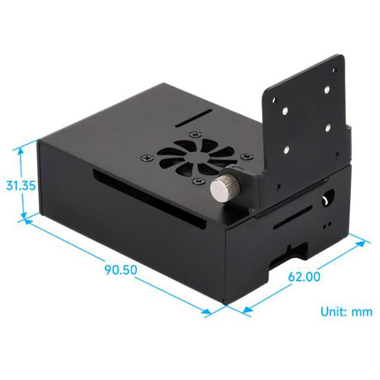 For VisionFive2 Lite Aluminum Alloy Cooling Case With Fan & Camera Mount, Waveshare 33490