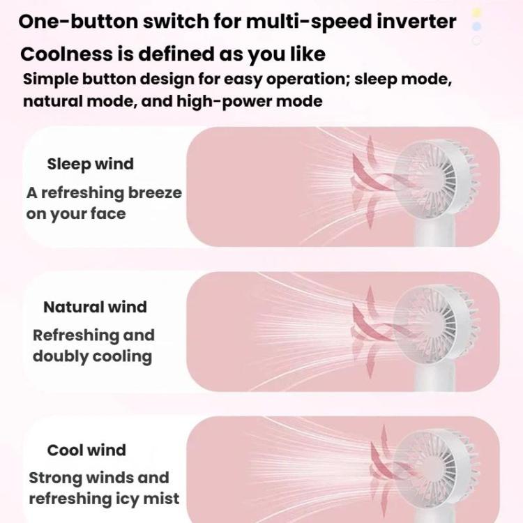 SL610 Handheld Mist Fan Quiet Mini Portable High-Power Rechargeable Desktop Fan
