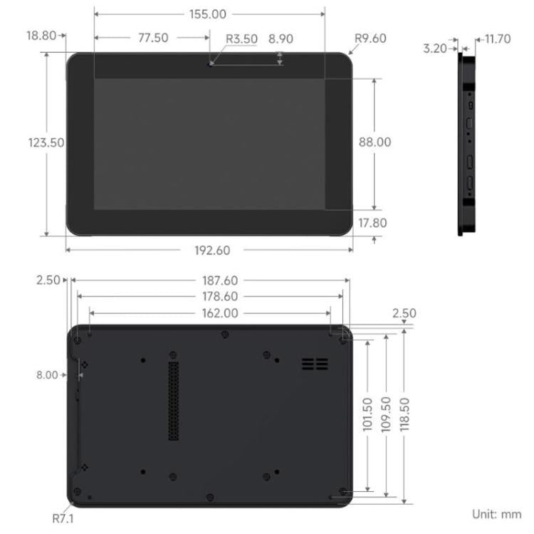 Waveshare ESP32-P4-WIFI6 HMI All-In-One Touch Display Development Board 10-Point Touch, 7 inch, 8 inch, 10.1 inch