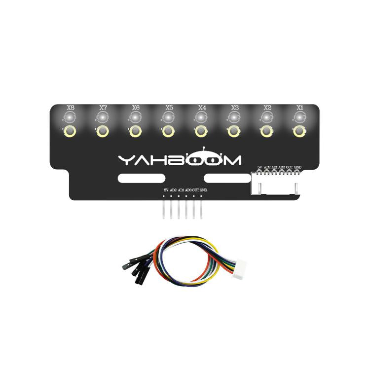 YAHBOOM 8-Channel Grayscale Line Tracking Sensor Module For Smart Car Robots