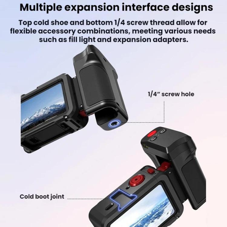 For DJI Osmo Action 5 Pro / 6 Flymile Bluetooth Street Photography Handle Magnetic Quick-Release Base
