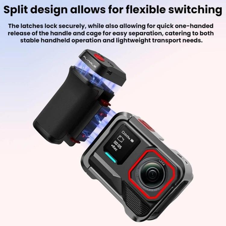 For DJI Osmo Action 5 Pro / 6 Flymile Bluetooth Street Photography Handle Magnetic Quick-Release Base