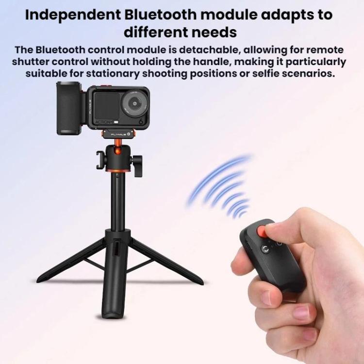 For DJI Osmo Action 5 Pro / 6 Flymile Bluetooth Street Photography Handle Magnetic Quick-Release Base