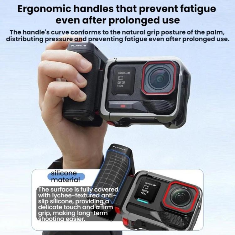 For DJI Osmo Action 5 Pro / 6 Flymile Bluetooth Street Photography Handle Magnetic Quick-Release Base