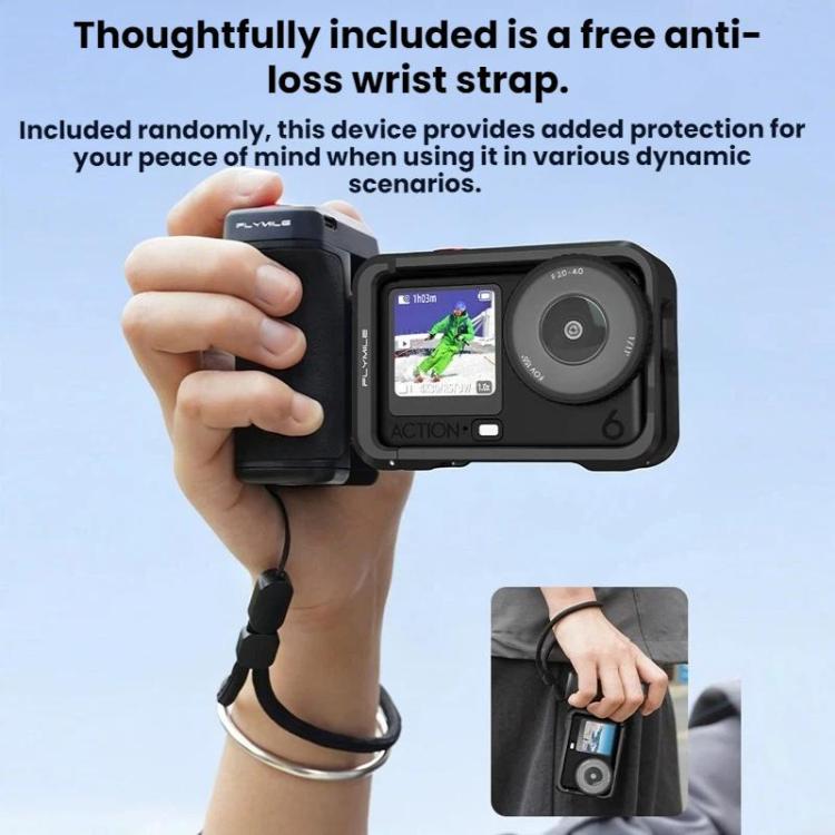 For DJI Osmo Action 5 Pro / 6 Flymile Bluetooth Street Photography Handle Magnetic Quick-Release Base