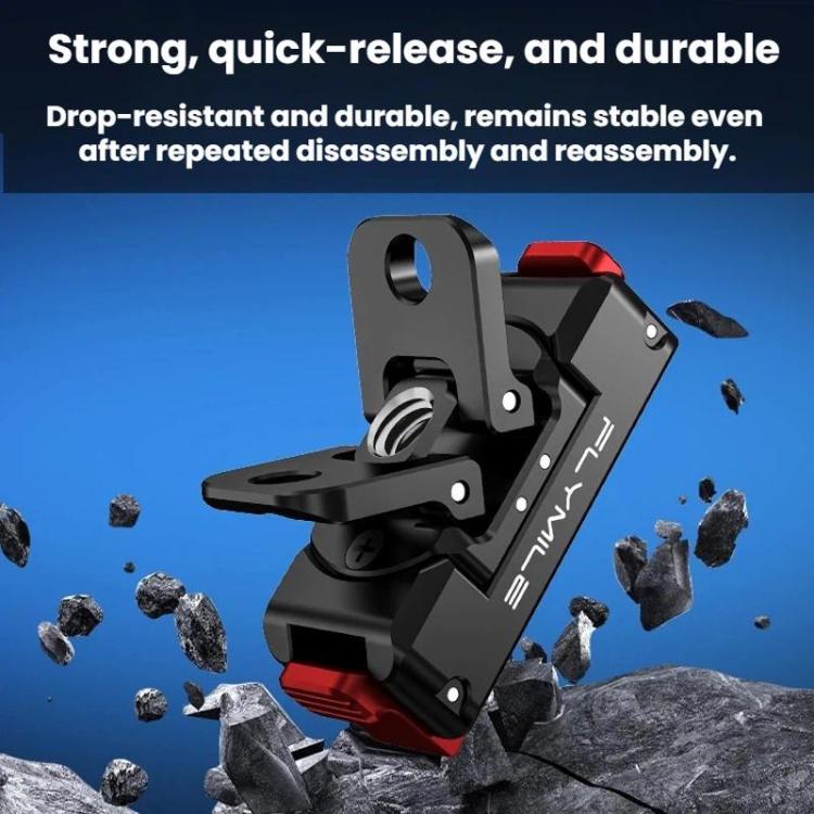 For DJI Osmo 360 / Action 3 / 4 / 5 Pro Flymile Magnetic Quick-Release Adapter Base, Plastic