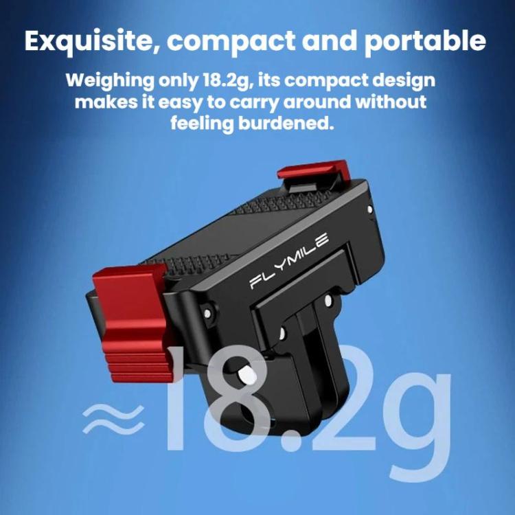 For DJI Osmo 360 / Action 3 / 4 / 5 Pro Flymile Magnetic Quick-Release Adapter Base, Plastic