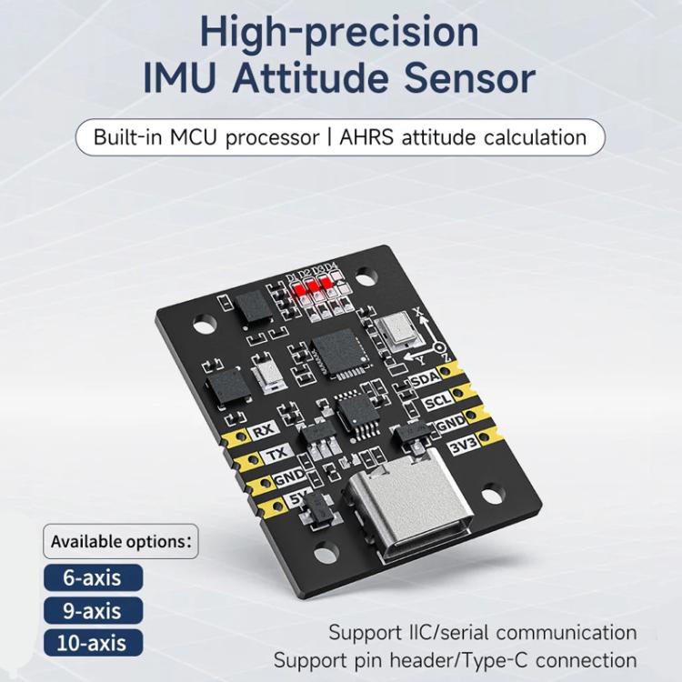 IMU Sensor Module AHRS Support ROS1 ROS2 for Jetson Raspberry Pi, YAHBOOM 6-axis, YAHBOOM 9-axis, YAHBOOM 10-axis