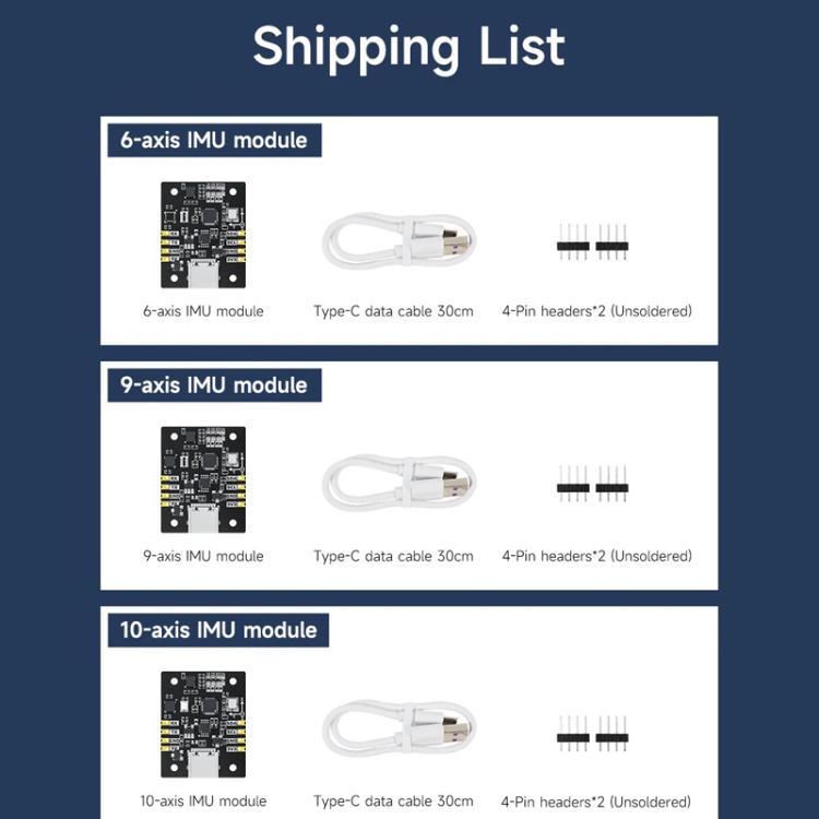IMU Sensor Module AHRS Support ROS1 ROS2 for Jetson Raspberry Pi, YAHBOOM 6-axis, YAHBOOM 9-axis, YAHBOOM 10-axis