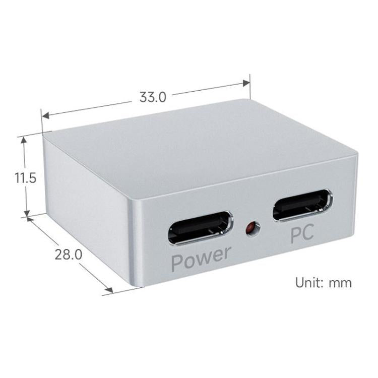 Type-C Power And Signal Splitter CNC Aluminum Alloy Case With Indicator, Waveshare 33502