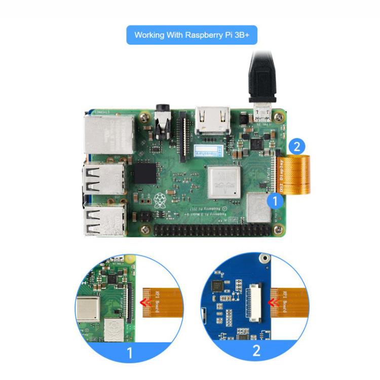 For Raspberry Pi WAVESHARE 3.5 inch DSI Capacitive Touch Display 5-Point Touch 480x800 Pixels IPS Display Panel