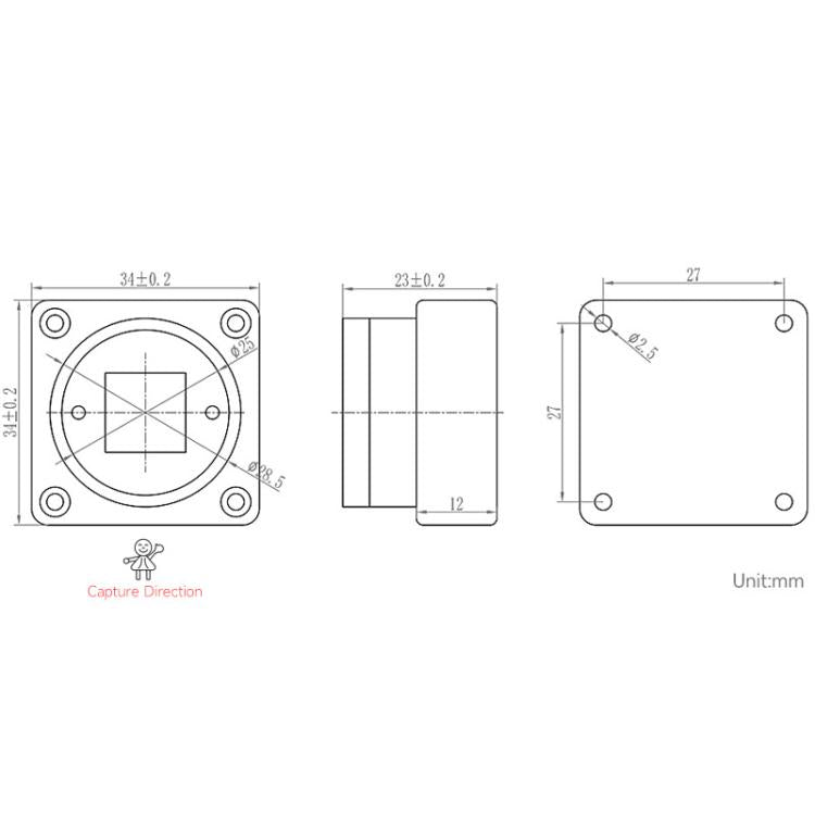 IMX577 12MP USB Camera 3840 X 3024 Resolution Plug And Play Supports C/CS Lenses, 33161
