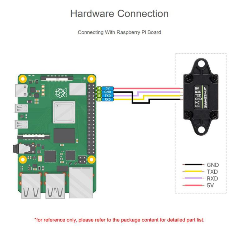 WAVESHARE TOF Laser Range Sensor, Based On D-TOF Single-Point Laser Sensor, Support UART Communication, 33346