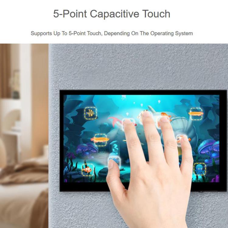7 Inch DSI Capacitive Touch Display, 1024 X 600 Pixels, IPS Panel, 5-Point Touch Supports Backlight Adjustment Via Software, 33259