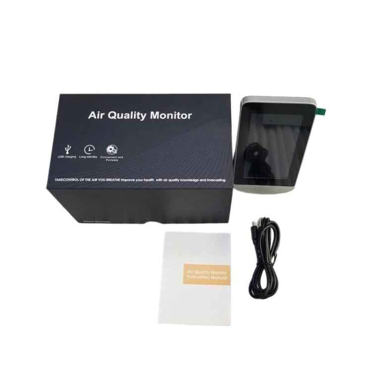 10-In-1 Air Quality Monitor With Data Export To PC Detector For CO2, PM2.5, PM10, HCHO, TVOC, Temperature & Humidity, DM72B