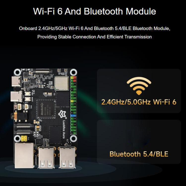 Luckfox Aura High-Performance Linux Development Board Rockchip RV1126B Quad-Core 1.6GHz Processor, RAM 2GB No eMMC, RAM 2GB eMMC Flash 64GB, RAM 4GB No eMMC, RAM 4GB eMMC Flash 64GB