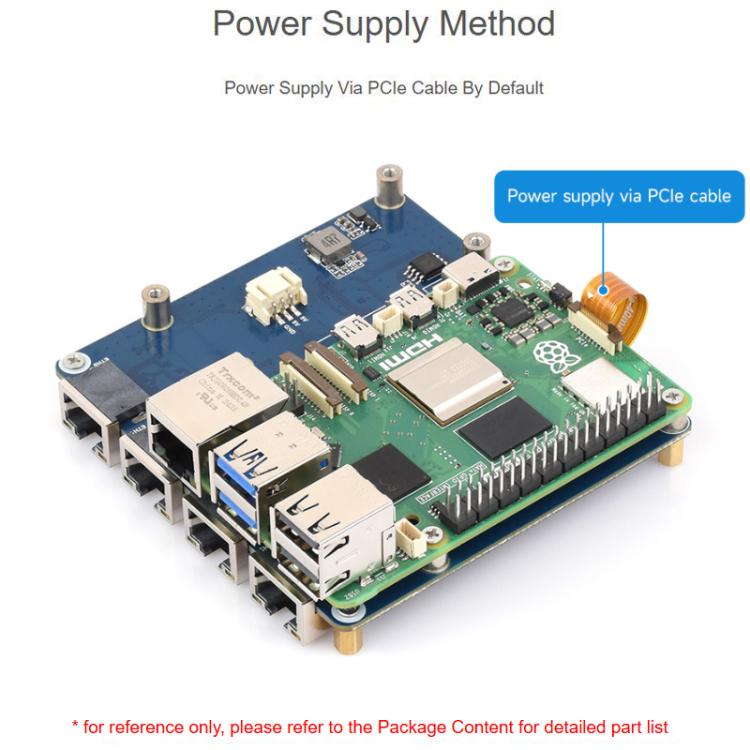 Waveshare PCIe To 4-Ch ETH Port Adapter Board Supports Raspberry Pi OS, Driver-Free, Plug And Play, Gigabit ETH, 2.5G ETH