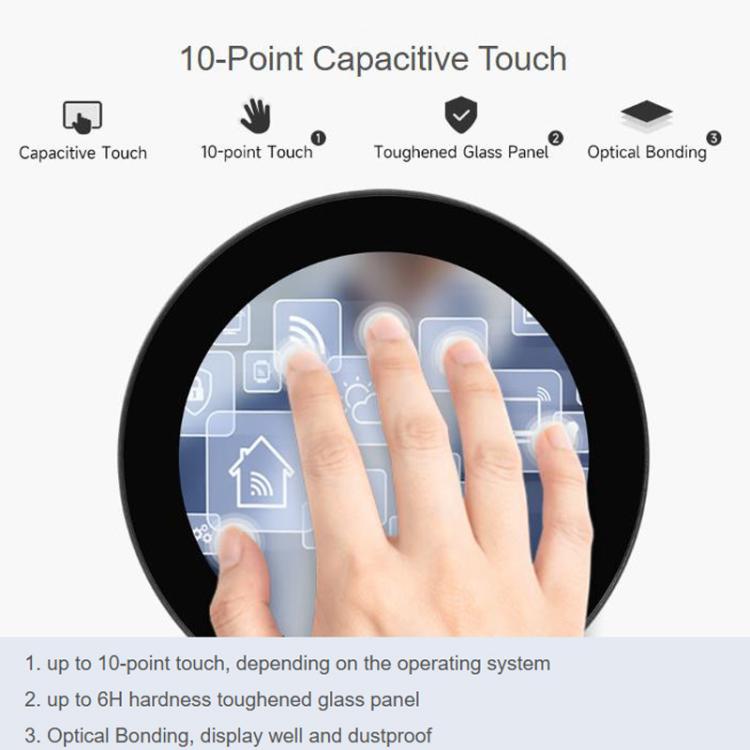 Waveshare DSI Round Capacitive Touch Display IPS Display Panel 10-Point Touch, 3.4 inch, 4 inch