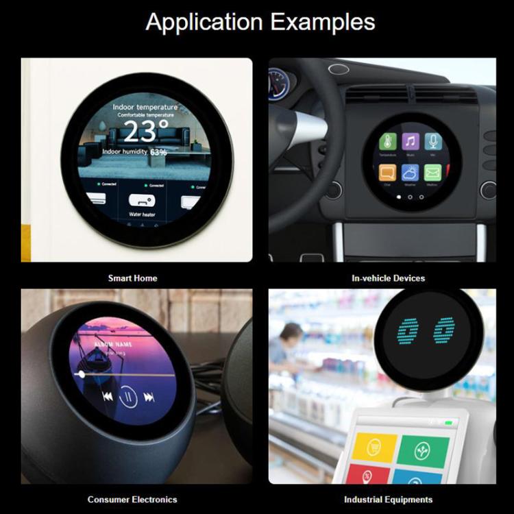 Waveshare DSI Round Capacitive Touch Display IPS Display Panel 10-Point Touch, 3.4 inch, 4 inch