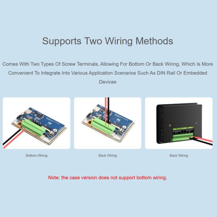 WAVESHARE RP2350 4.3inch Capacitive Touch Display Development Board, Without Case, With Plastic Case