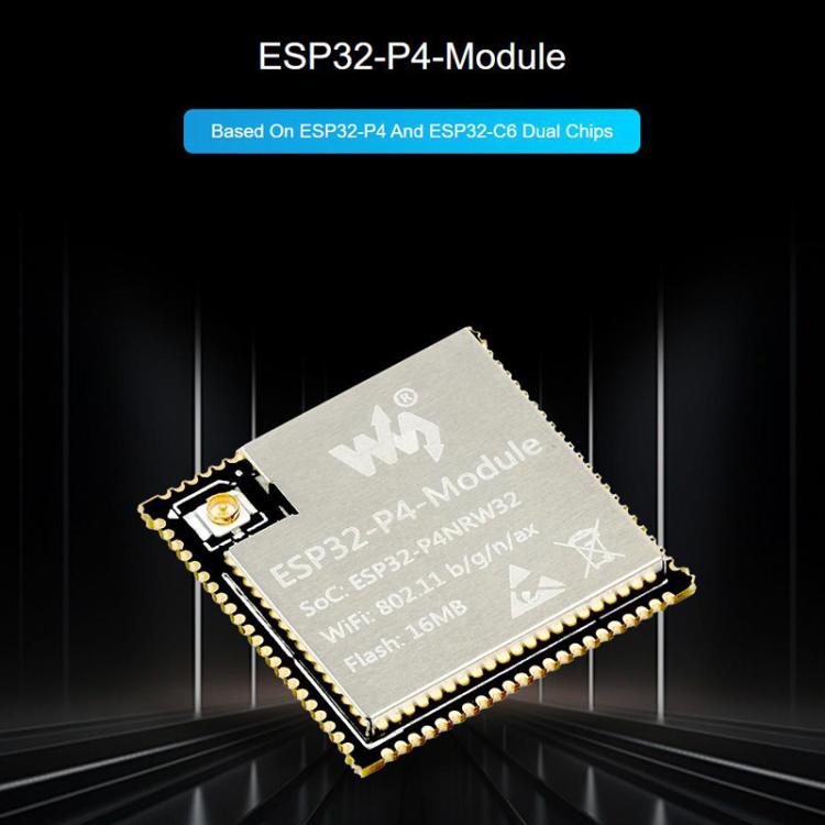 WAVESHARE ESP32-P4-Module Core Board, Based On ESP32-P4 And ESP32-C6 Dual-Chip Design, 16MB, 32MB