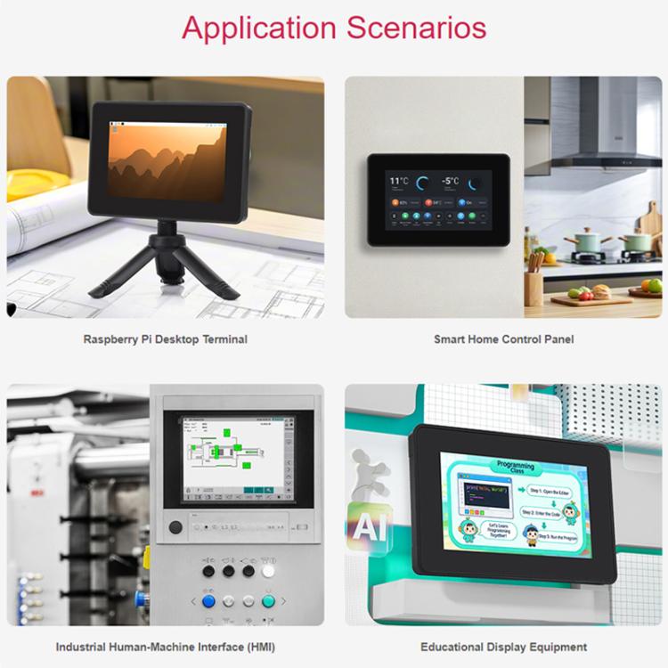 WAVESHARE 5-Inch Touchscreen Display Second-Generation Casing For Raspberry Pi 5, 5-Inch Case Only