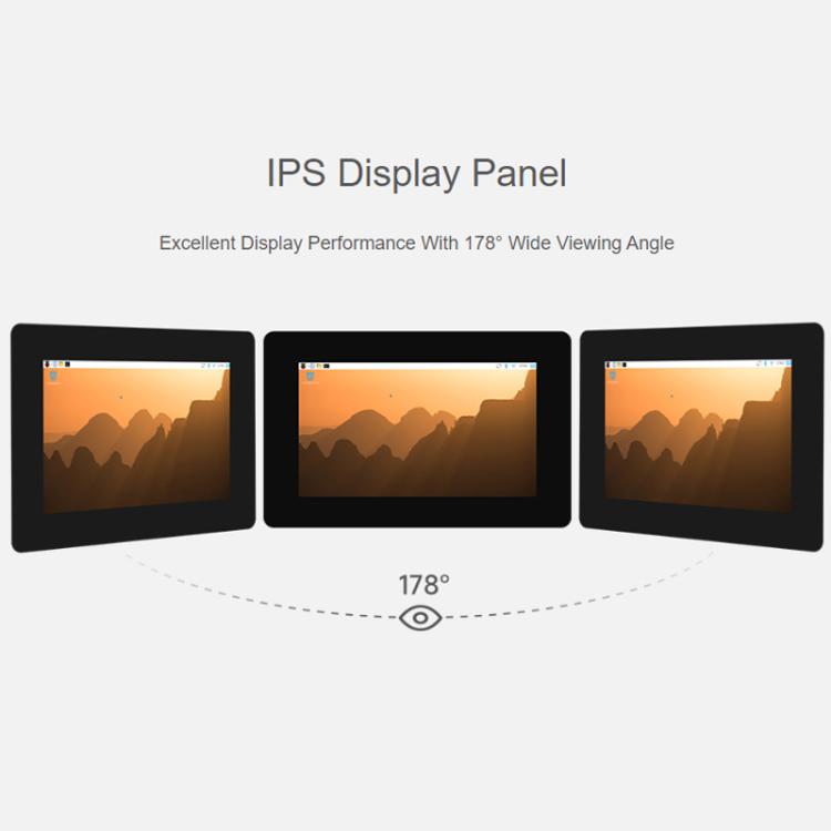 WAVESHARE 5-Inch DSI Capacitive Touchscreen IPS Tempered Glass Panel, Standard, With Case