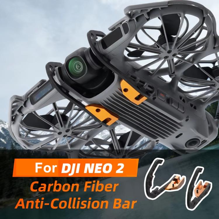 For DJI Neo 2 RCSTQ Carbon Fiber Bumper Guard Anti-Collision Gimbal & Lens Protector, Carbon Fiber Bumper