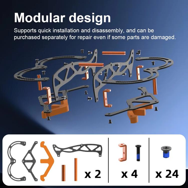 For DJI Neo RCSTQ Full Carbon Fiber Anti-collision Armor Crash Protection Bumper Guard