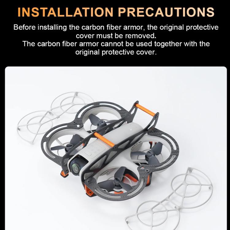 For DJI Neo RCSTQ Full Carbon Fiber Anti-collision Armor Crash Protection Bumper Guard