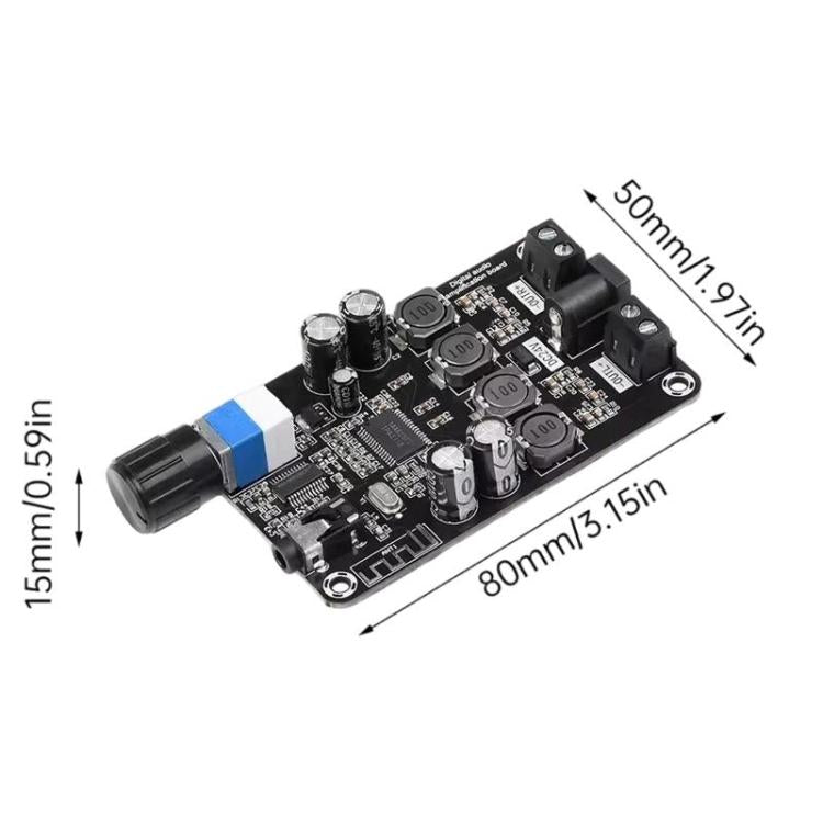 High Power Adjustable Audio Amplifier Board TPA3118D2 Bluetooth 5.0 HD Audio Amplifier Board, XH-A415