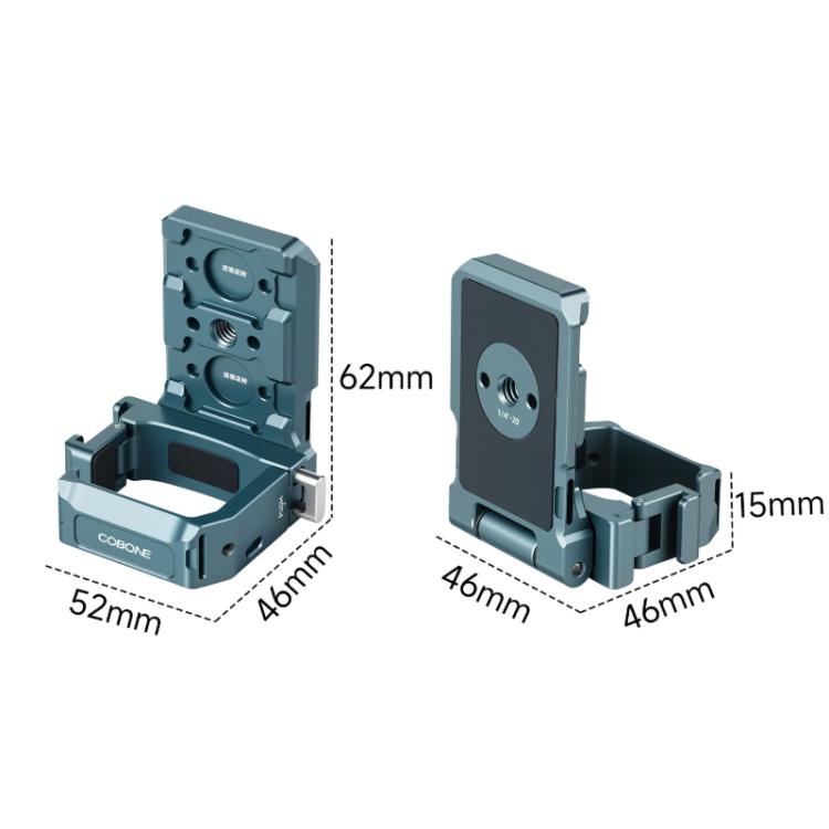 For DJI Osmo Pocket 3 COBONE Magnetic Extension Mount Quick-Release Adapter With 1/4-Inch Screw Hole & Cold Shoe, CPK-2
