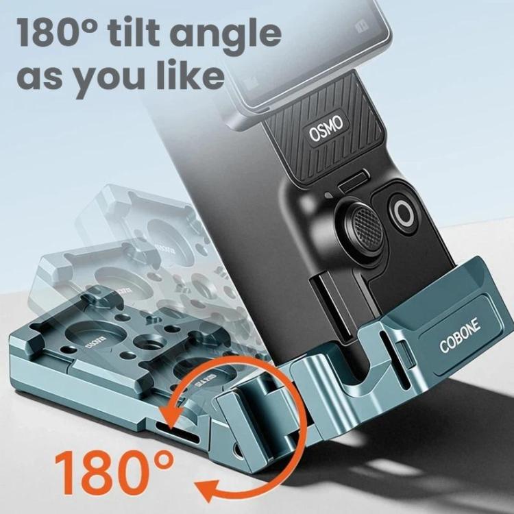 For DJI Osmo Pocket 3 COBONE Magnetic Extension Mount Quick-Release Adapter With 1/4-Inch Screw Hole & Cold Shoe, CPK-2
