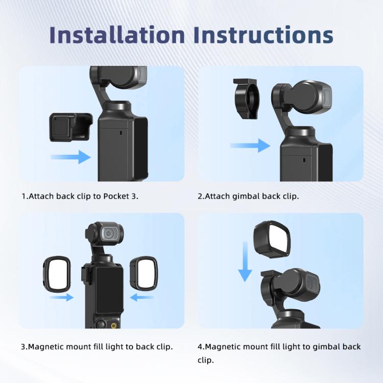 For DJI Pocket 3 Flymile Handheld Magnetic Fill Light For Photography